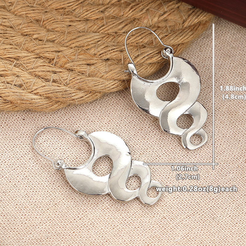 Women's Twisted Lines Snake-Shaped Long Hanging Earrings, Cool Design